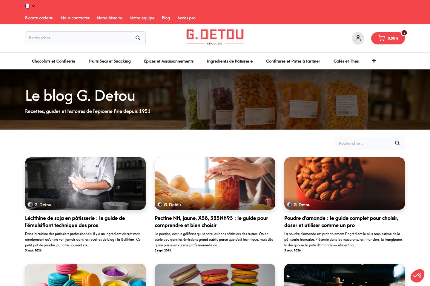 Le blog G. Detou : les guides ingrédients rédigés par Revelior